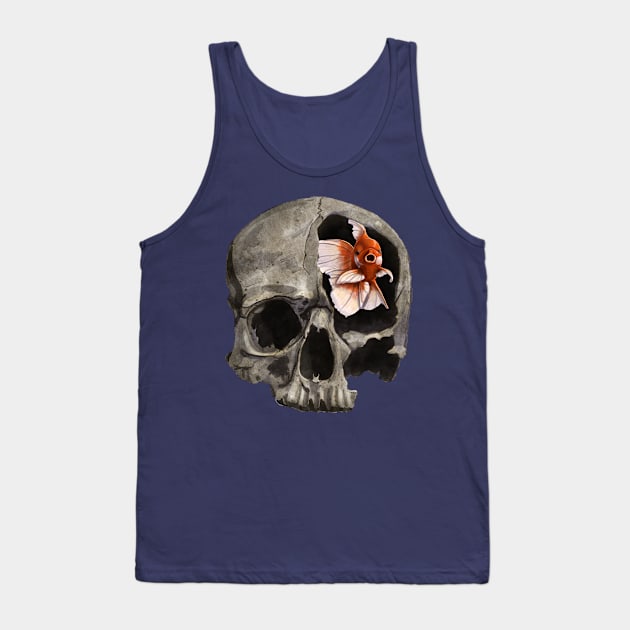 Fish Skull Tank Top by BurningChair